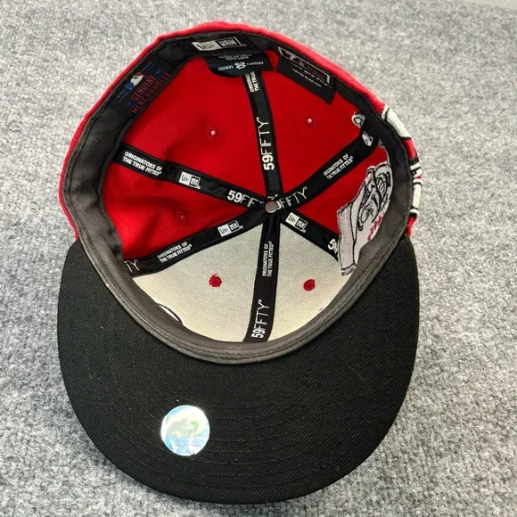 New Era 59FIFTY Cincinnati Reds Hat 7 1/8 Red Mr. Redlegs Mascot Fitted Cap MLB - Picture 8 of 10